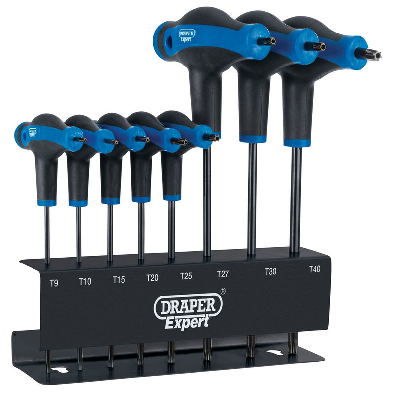 Draper Expert TX-STAR Soft Grip Metric T-Handle Key Set (8 Piece) Draper - Dynamic Drive