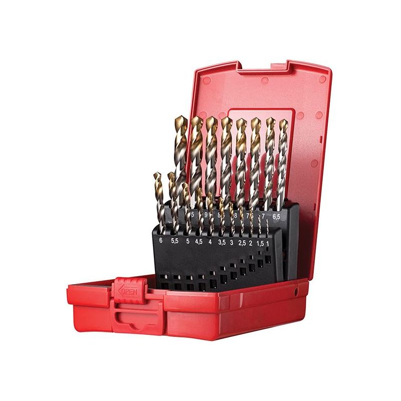 Dormer A095 Set 201 A002 HSS TiN Coated Jobber Drill Set of 19 1.0-10.0 x 0.5mm Dormer - Dynamic Drive