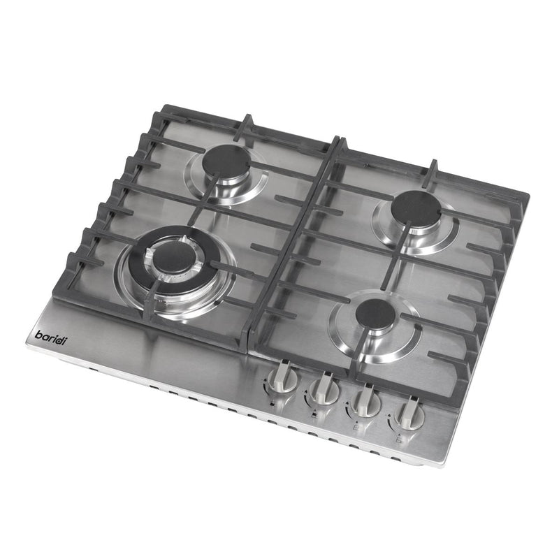 Baridi Gas Hob with 4 Cooking Zones 60cm - Stainless Steel DH225 Baridi - Dynamic Drive