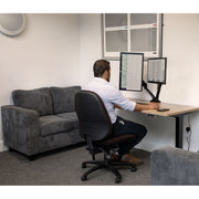 Dellonda Adjustbale Double Monitor Arm with 360 Rotation - Black DH25 Dellonda - Dynamic Drive
