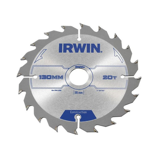 Irwin® Construction Circular Saw Blade 130 x 20mm x 20T ATB IRWIN® - Dynamic Drive
