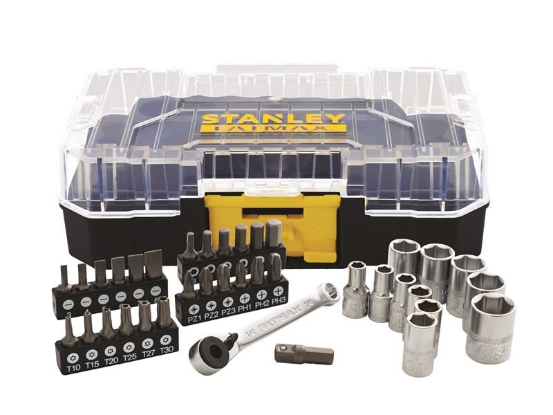 Stanley® Hand Tools FatMax® PRO-STACK™ 1/4in Socket & Bit Set, 37 Piece STANLEY® Hand Tools - Dynamic Drive
