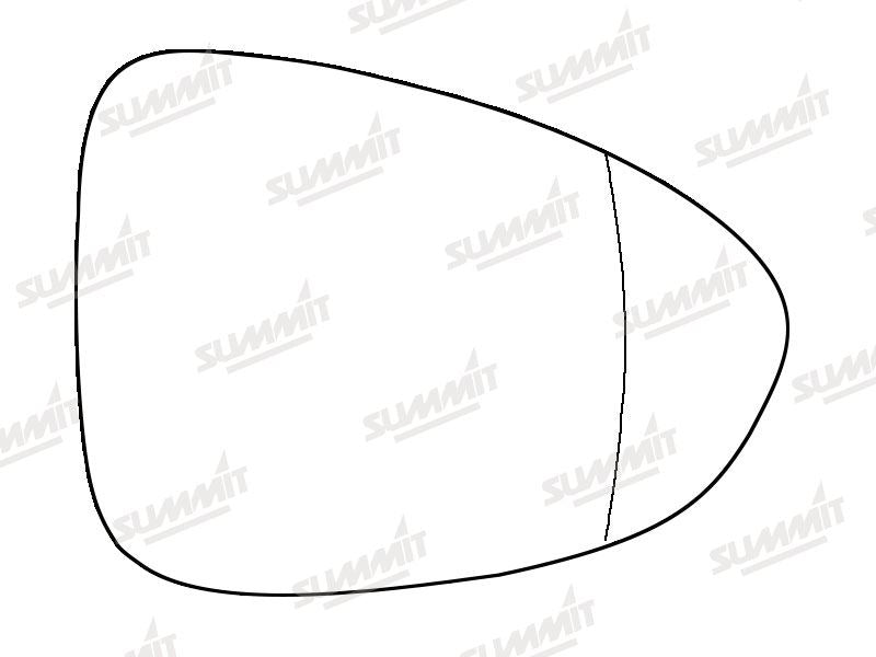 Summit Stick-On Aspheric Mirror Glass fits Vauxhall Zafira Tourer RHS Summit - Dynamic Drive