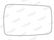 Summit Stick-On Standard Mirror Glass fits Ford Escort Orion 35 Van RHS Summit - Dynamic Drive