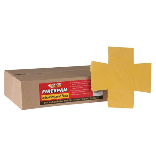Everbuild Sika Firespan Intumescent Single Socket Pad (Box 20) Everbuild Sika - Dynamic Drive