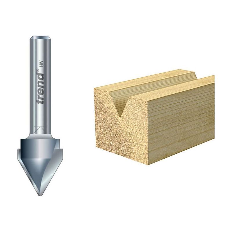 Trend 11/5 x 1/4 TCT V-Groove Cutter 60° 10.3 x 12.7mm Trend - Dynamic Drive