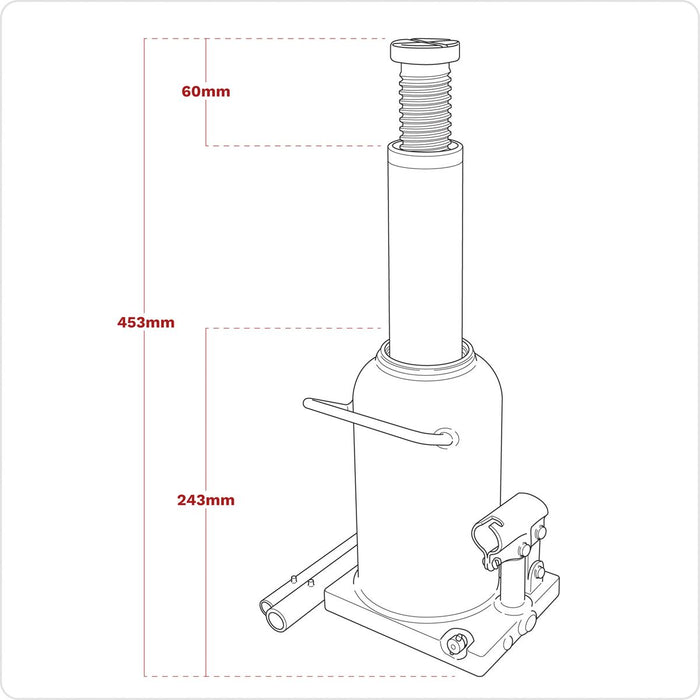 Viking Viking Bottle Jack 20 Tonne PBJ20S Viking - Dynamic Drive