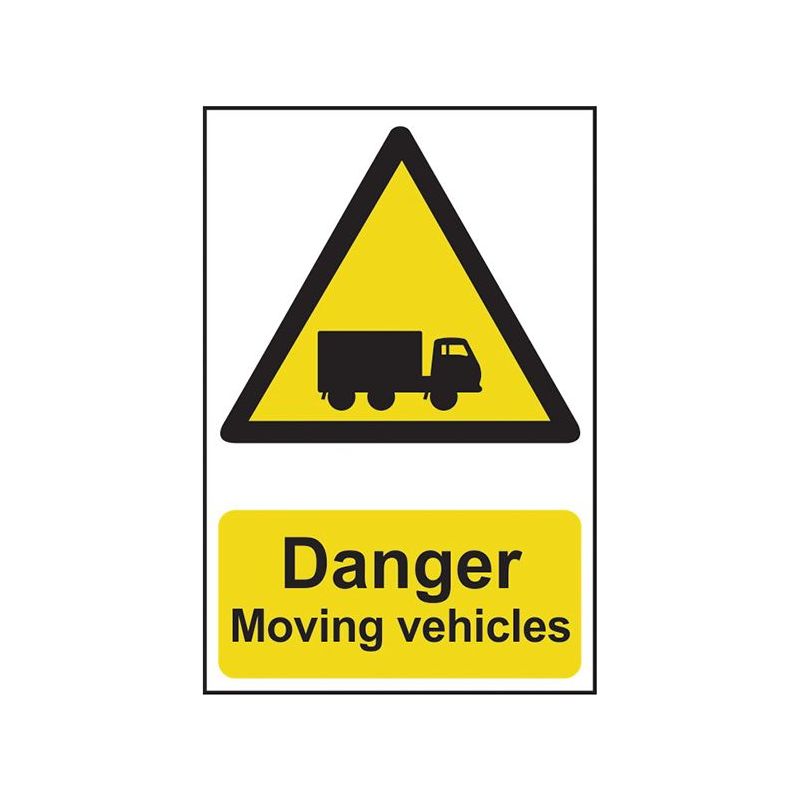 Scan Danger Moving Vehicles - PVC Sign 400 x 600mm Scan - Dynamic Drive