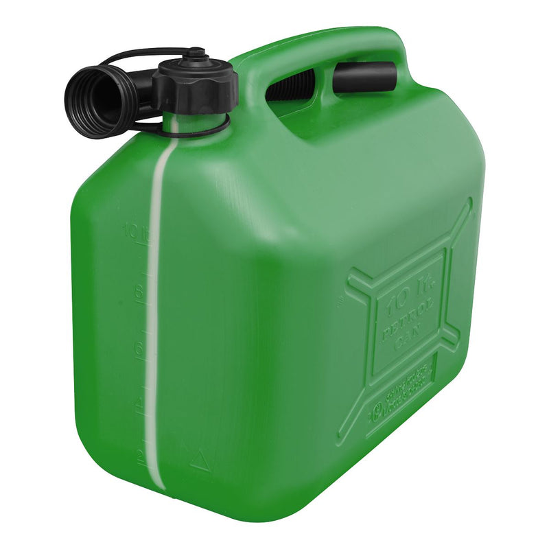 Sealey Fuel Can 10L Green JC10PG Sealey - Dynamic Drive