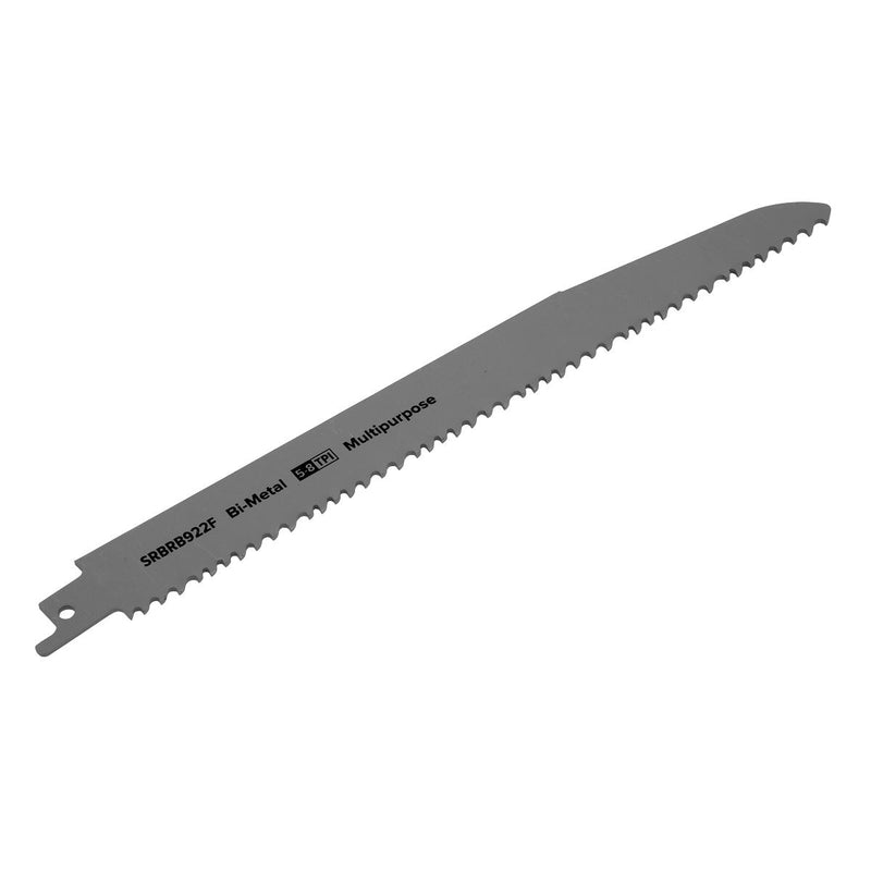 Sealey Reciprocating Saw Blade Multipurpose 230mm 5-8tpi Pack of 5 SRBRB922F Sealey - Dynamic Drive