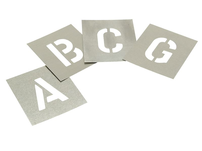 Stencils Set of Zinc Stencils - Letters 1in Walleted Stencils - Dynamic Drive