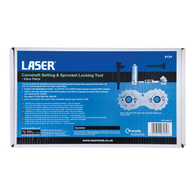 Laser Camshaft Setting & Sprocket Locking Tool - for Volvo Petrol 8134 Laser - Dynamic Drive