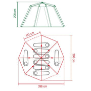 Coleman Octagon 8 Person Dome Glamping Yurt Camping Family Tent - Blue Coleman  - Dynamic Drive