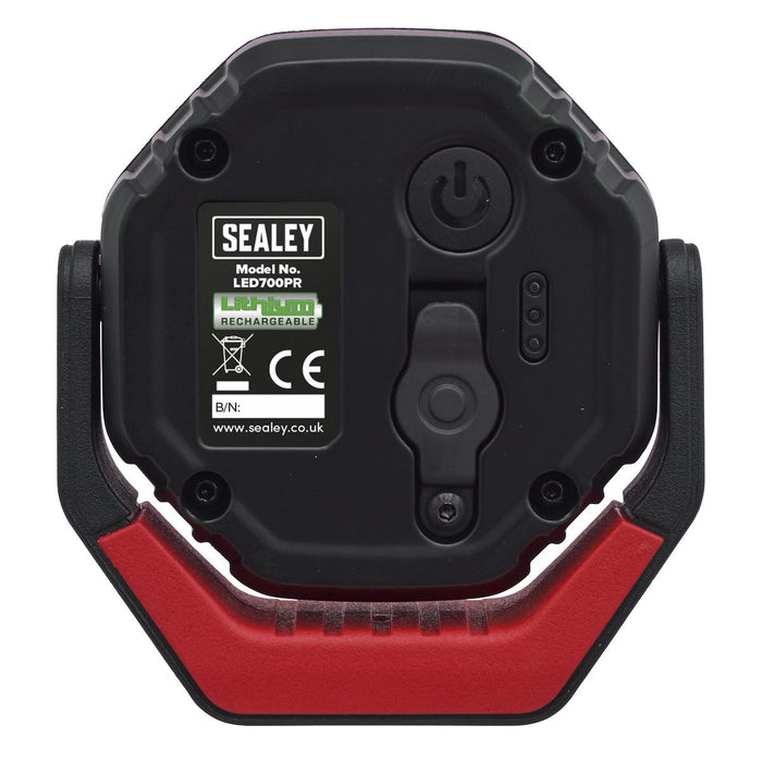Sealey LED700PR Rechargeable Pocket Floodlight with Magnet 360° 7W COB LED - Red Sealey  - Dynamic Drive