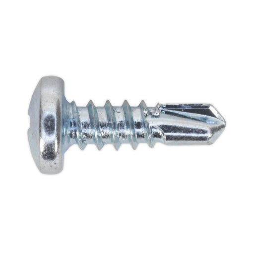 Sealey Self Drill Screw 4.2x13mm Pan Head Phillips Zinc Pk of 100 SDPH4213 Sealey  - Dynamic Drive
