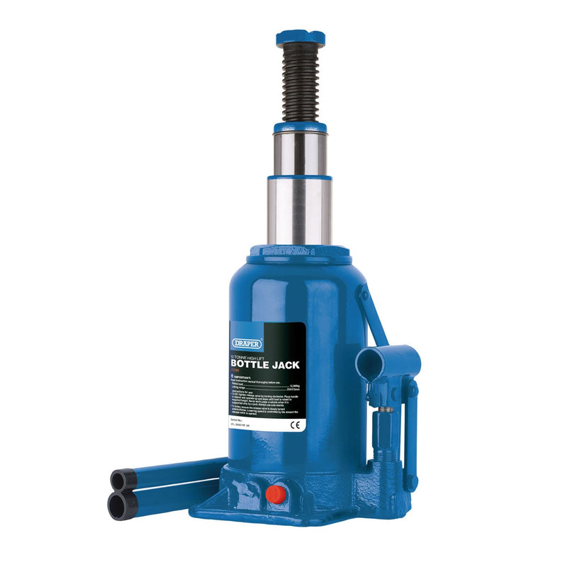 Draper High Lift Hydraulic Bottle Jack, 12 Tonne 13126 Draper - Dynamic Drive