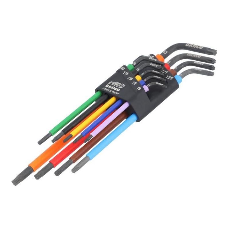 Bahco C1997TORX/9P Long TORX® Coloured L-Key Set, 9 Piece Bahco - Dynamic Drive