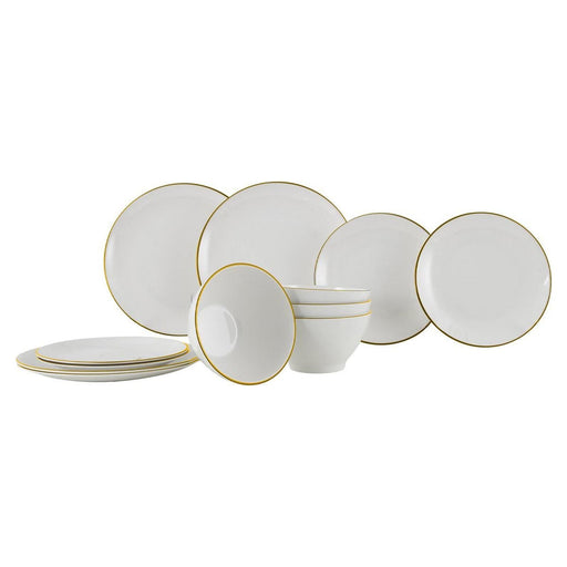 Gimex Linea Line Tableware Gold 12 Pieces Gimex - Dynamic Drive