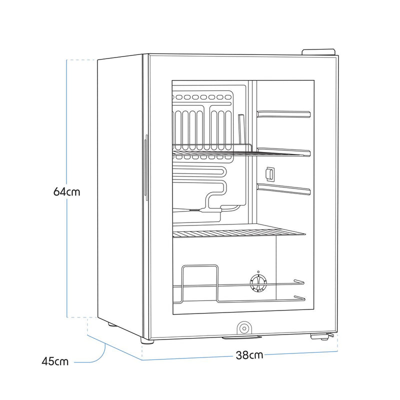 Baridi Beer & Drinks Fridge 60L Capacity DH62 Baridi - Dynamic Drive