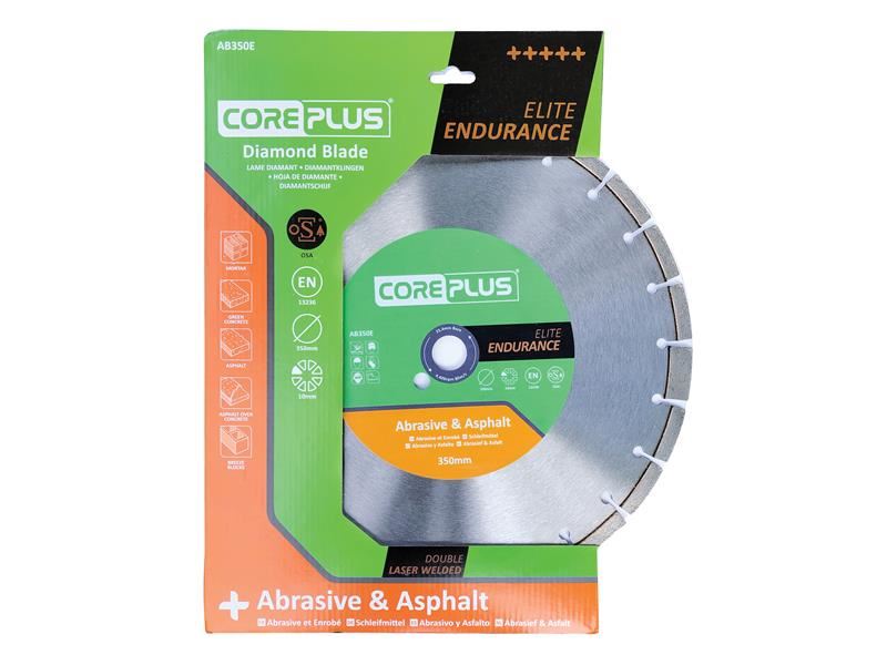 Coreplus AB350E Elite Abrasive & Asphalt Diamond Blade 350mm CorePlus - Dynamic Drive