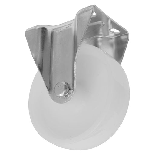 Sealey Heavy-Duty Nylon Castor Wheel Fixed Plate125mm Trade SCW4125FPEM Sealey - Dynamic Drive