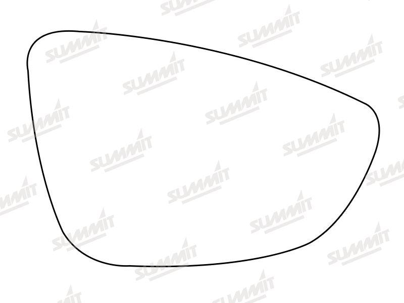 Summit Heated Base Plate With Blind Spot Mirror Glass fits VW Passat / Passat CC RHS Summit - Dynamic Drive