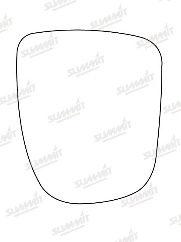 Summit Stick-On Commercial Mirror Glass fits Vauxhall Vivaro, Renault Traffic RHS Summit - Dynamic Drive