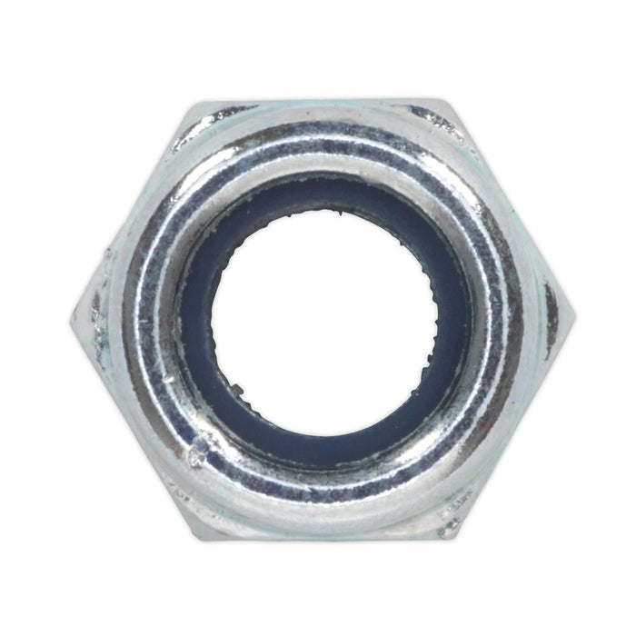 Sealey Nylon Lock Nut M6 Zinc DIN 982 Pack of 100 NLN6 Sealey  - Dynamic Drive