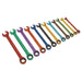 Sealey Ratchet Combination Spanner Set 12pc Multi-Coloured Metric S01075 Siegen by Sealey - Dynamic Drive