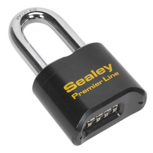 Sealey Steel Body Combination Padlock Long Shackle 62mm PL603L Sealey - Dynamic Drive