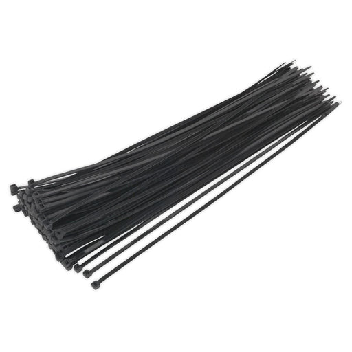 Sealey Cable Tie 380 x 4.8mm Black Pack of 100 CT38048P100 Sealey - Dynamic Drive