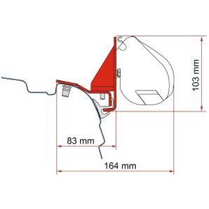 Fiamma F35 Adapter Kit Vw T5/T6 Multirail Reimo 98655Z155 Fiamma - Dynamic Drive
