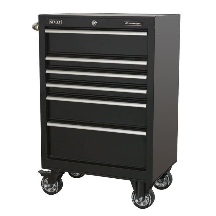 Sealey Rollcab 6 Drawer 675mm Heavy-Duty Black PTB67506 Sealey - Dynamic Drive