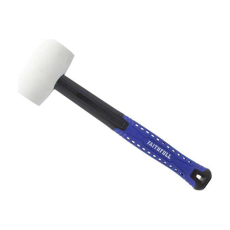 Faithfull White Fibreglass Mallet 16oz Faithfull - Dynamic Drive