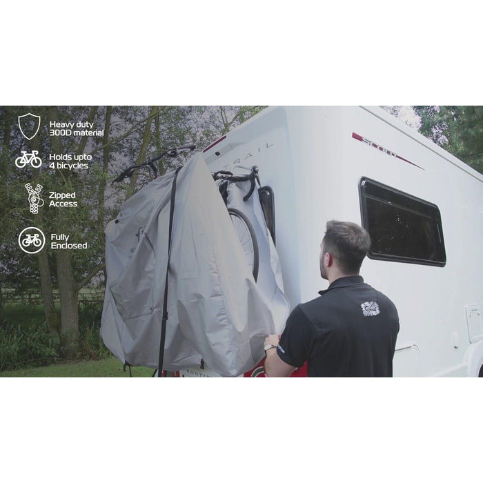 Motorhome Bike Cover 3 to 4 Bicycle Oxford Aquatex Deluxe for Cycle Rack Oxford  - Dynamic Drive