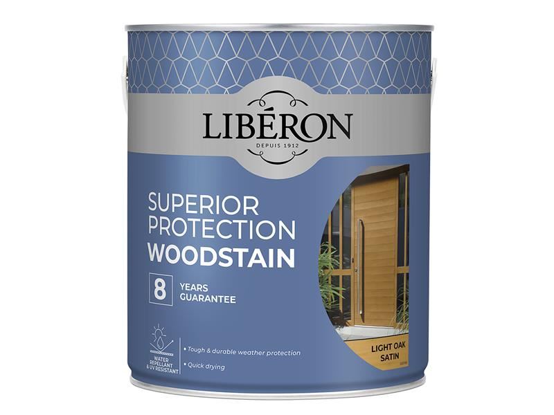 Liberon Superior Protection 8 Year Woodstain Light Oak Satin 2.5 litre Liberon - Dynamic Drive