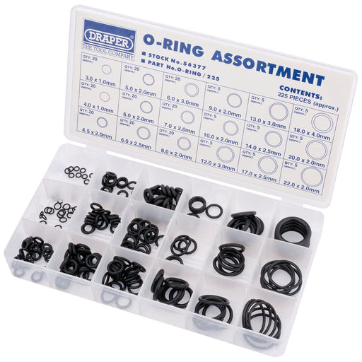 Draper O-Ring Assortment (225 Piece) 56377 Draper - Dynamic Drive