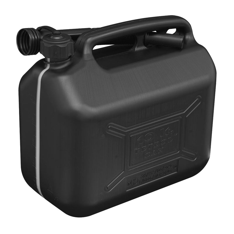 Sealey Fuel Can 10L Black JC10PB Sealey - Dynamic Drive