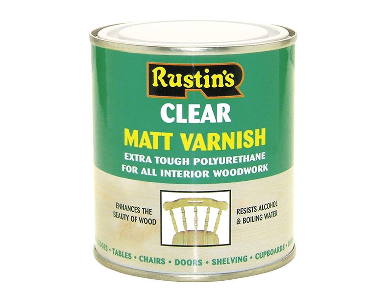 Rustins Polyurethane Varnish Matt Clear 250ml Rustins - Dynamic Drive