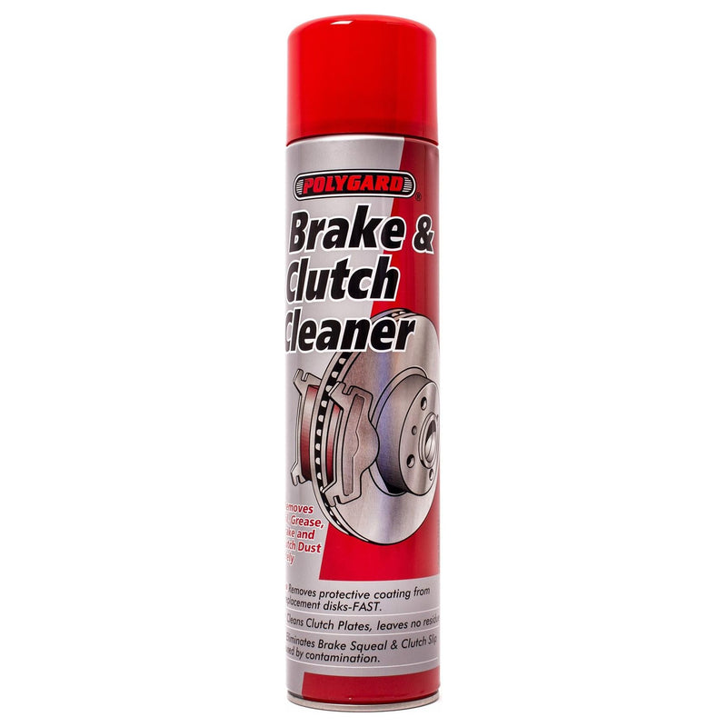 12 x Polygard Brake & Clutch Cleaner Removes Oil Grease Dirt Degreaser Spray 600ml Polyguard  - Dynamic Drive