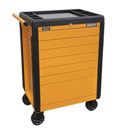 Sealey Rollcab 7 Drawer Push-To-Open Orange APPD7O Sealey - Dynamic Drive