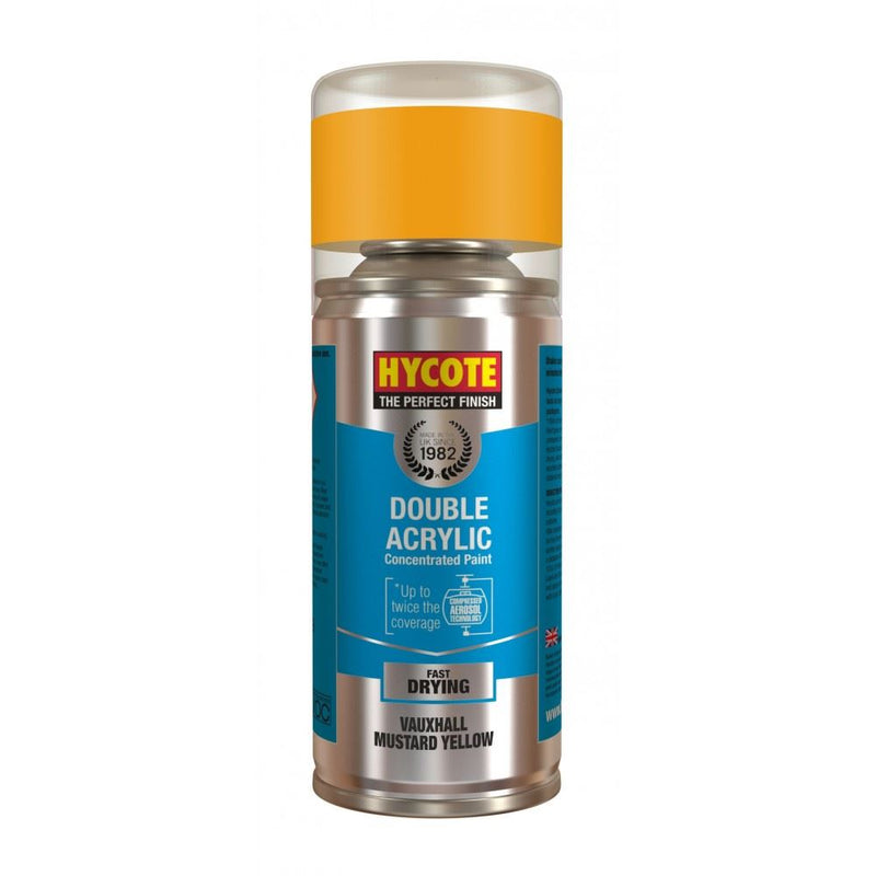4x Hycote Aerosol Paint for Vauxhall Mustard Yellow 150ml Hycote - Dynamic Drive