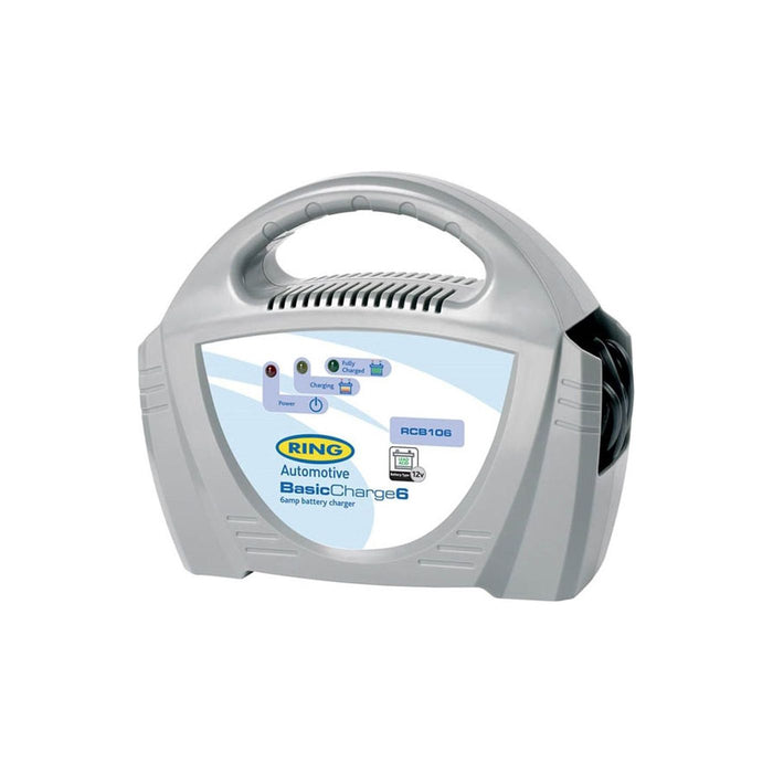 Ring Automotive - RCB106 6A Battery Charger, 12V Lead Acid Batteries,Grey, Vehic Ring Automotive - Dynamic Drive