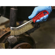 Sealey Wire Brush Brassed Steel Plastic Handle WB05/R Sealey - Dynamic Drive
