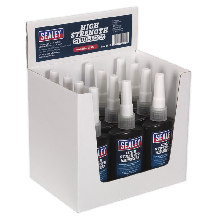 Sealey Stud Lock High Strength 50ml Pack of 12 SCS271 Sealey - Dynamic Drive