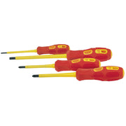 Draper VDE Approved Fully Insulated Screwdriver Set (4 Piece) 69233 Draper - Dynamic Drive