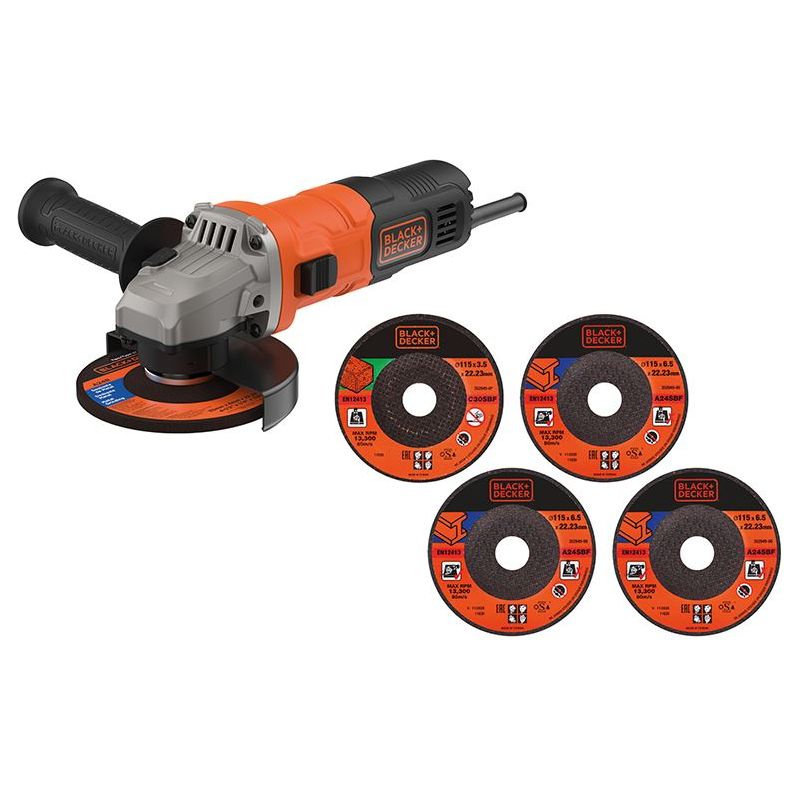 Black + Decker BEG010A5 Heritage Grinder 115mm 710W 240V BLACK + DECKER - Dynamic Drive