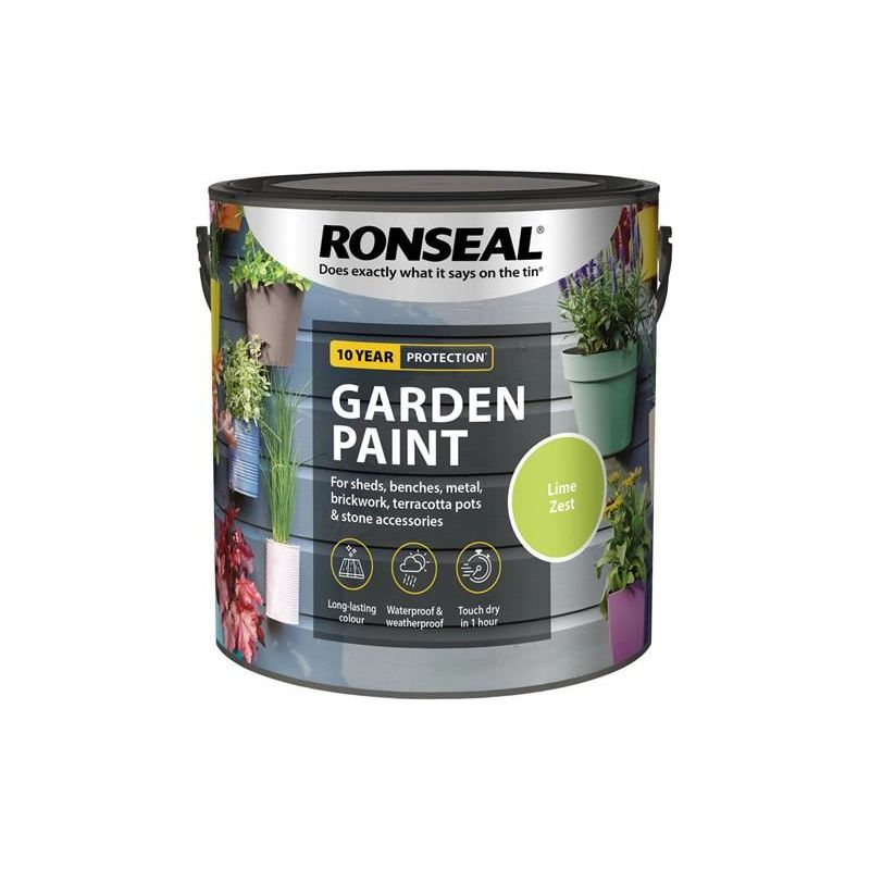 Ronseal Garden Paint Lime Zest 2.5 litre Ronseal - Dynamic Drive