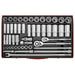 Sealey Socket Set 50pc 3/8" & 1/2"Sq Drive 6pt WallDrive Metric AK6942 Sealey - Dynamic Drive