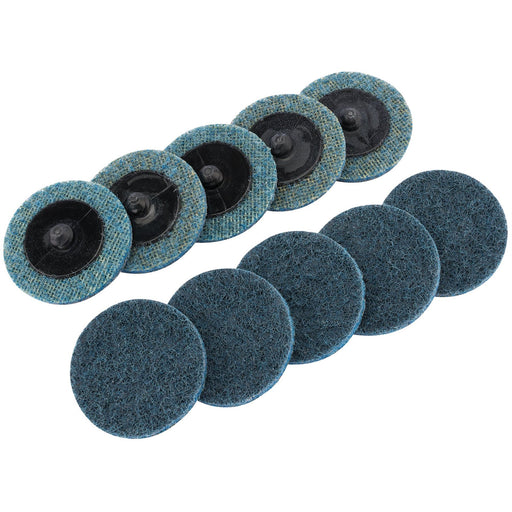 Draper Polycarbide Abrasive Pads, 50mm, Fine (Pack of 10) 75622 Draper - Dynamic Drive